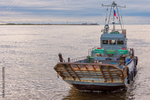 Ferry in the Anadyr harbour, Chukotka Province, Russian Far East