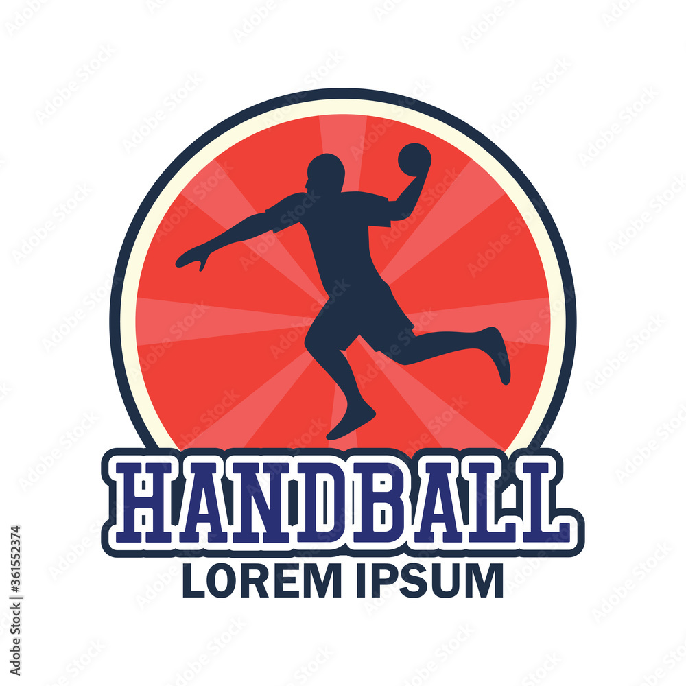 handball logo with text space for your slogan tag line, vector illustration