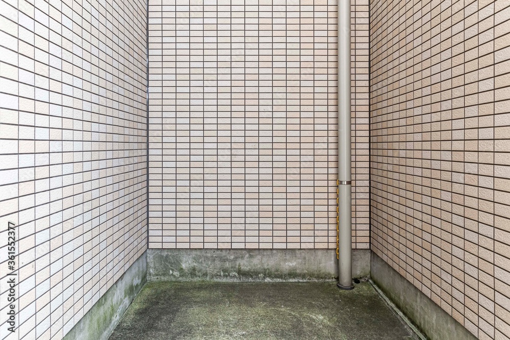 Perspective of Empty white basement concrete room. Perspective of Empty white basement concrete room.
