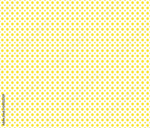 yellow polka dots white background
