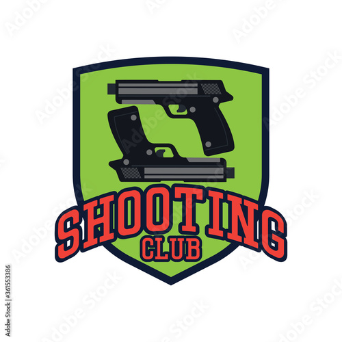shooting logo with text space for your slogan tag line, vector illustration