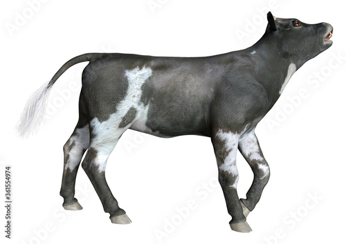 3D Rendering Calf on White