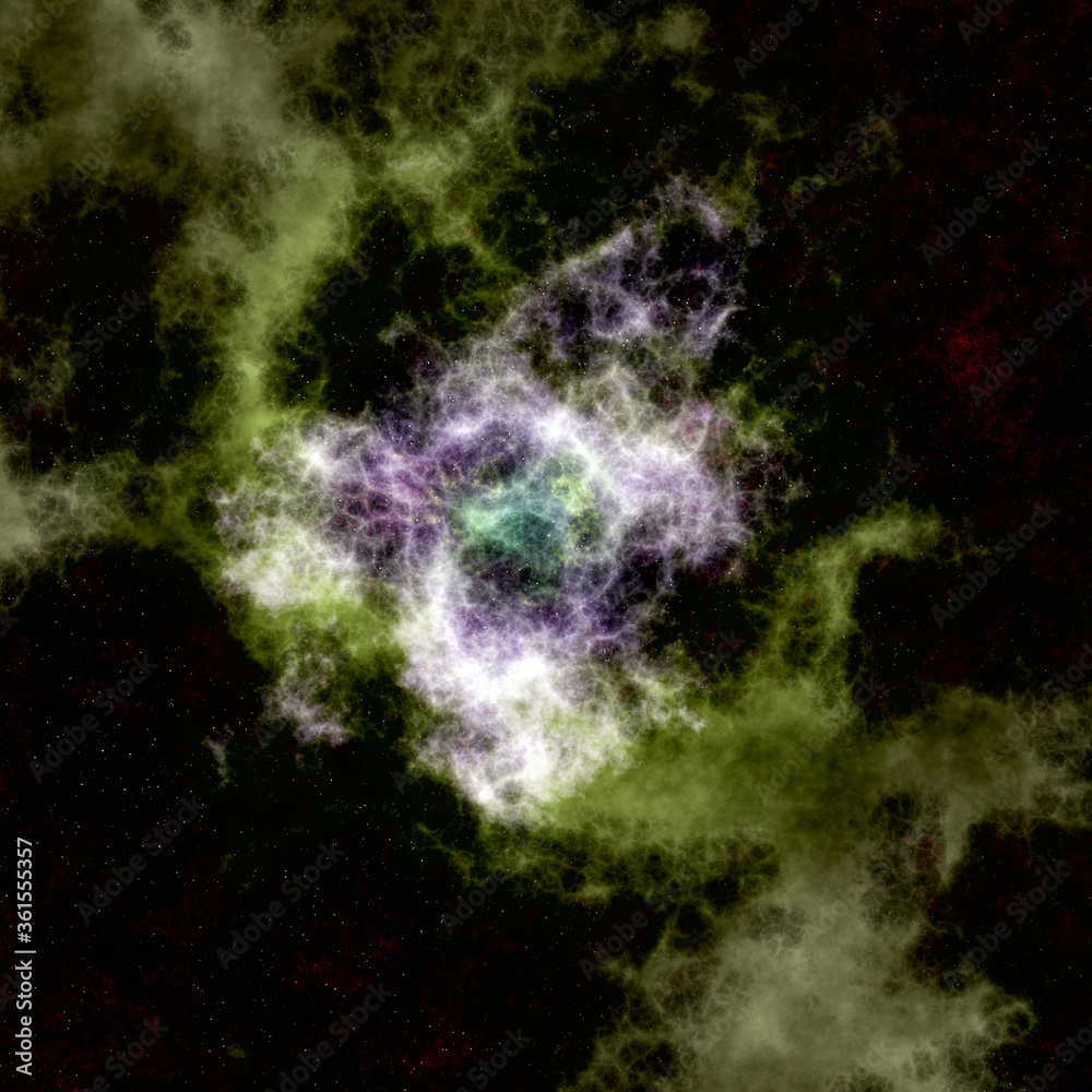 Beautiful galaxy. Gas nebula in deep space.