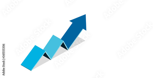 icona, freccia, andamento, economia