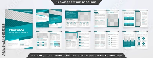 business brochure template layout design with simple style and modern concept use for business proposal and business catalog