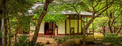 Fotografie 日本庭園にある茶室の風景