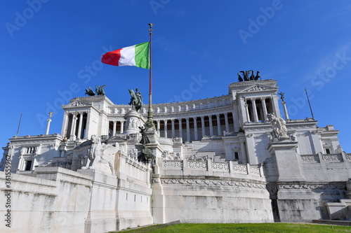 Famous monument Vittorio Emanuele II in Rome, Italy