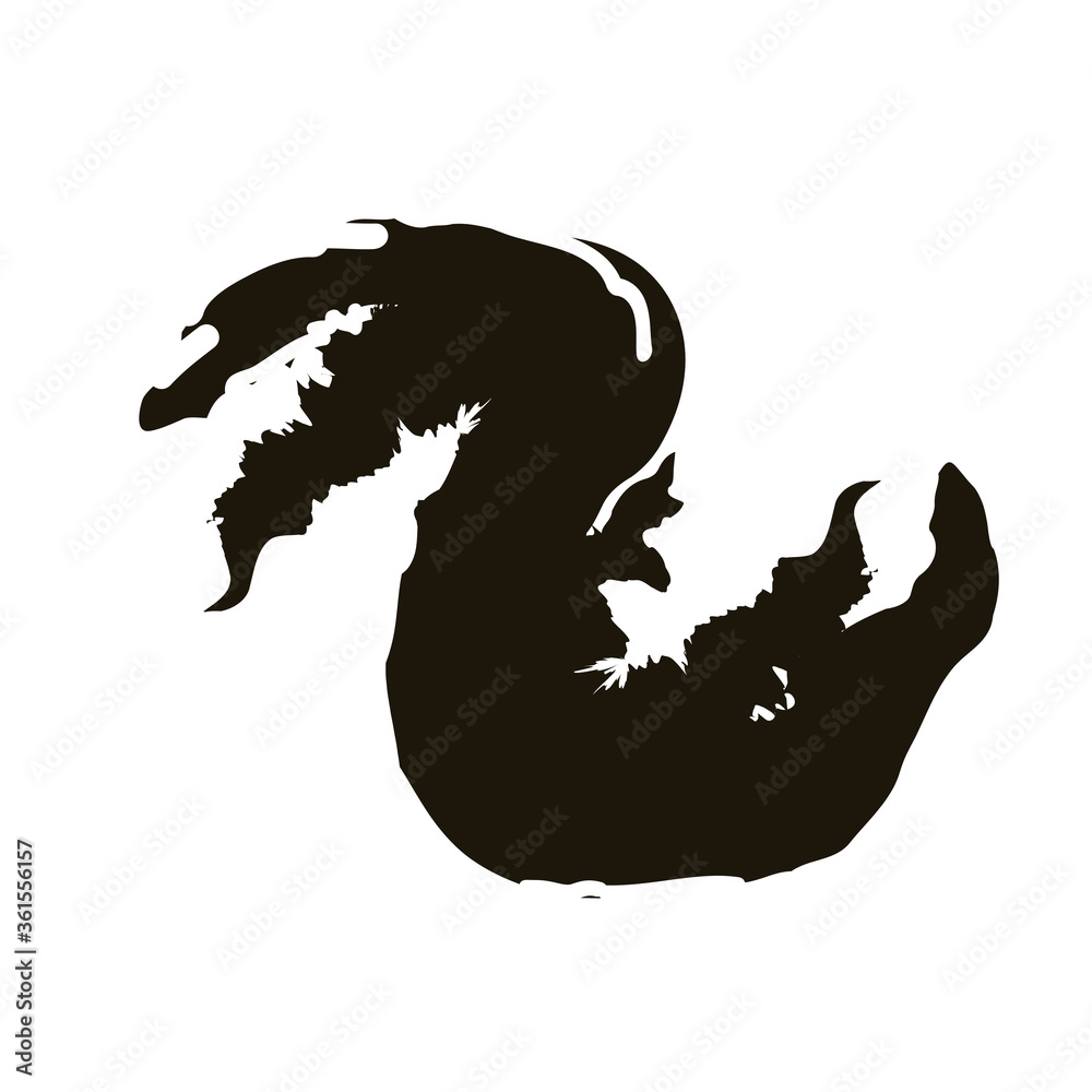 waves creative design with brush stroke silhouette style waves creative design with brush stroke silhouette style