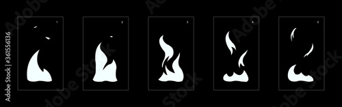 Explosion Smoke effect. Explosion Animation effect. Animation Sprite sheet for games, cartoon or animation. vector style animation effect 1331.