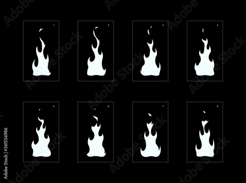 Explosion Smoke effect. Explosion Animation effect. Animation Sprite sheet for games, cartoon or animation. vector style animation effect 1343.