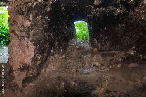 Abandoned catacombs in the Mamila quarter in Jerusalem, Israel