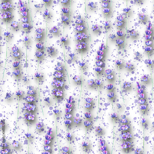 Lavender flowers and purple...