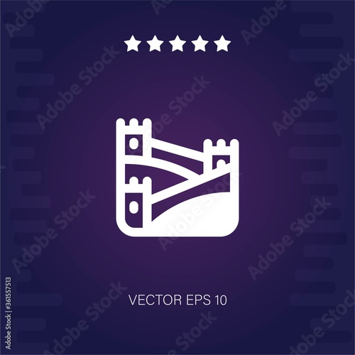 great wall of china vector icon