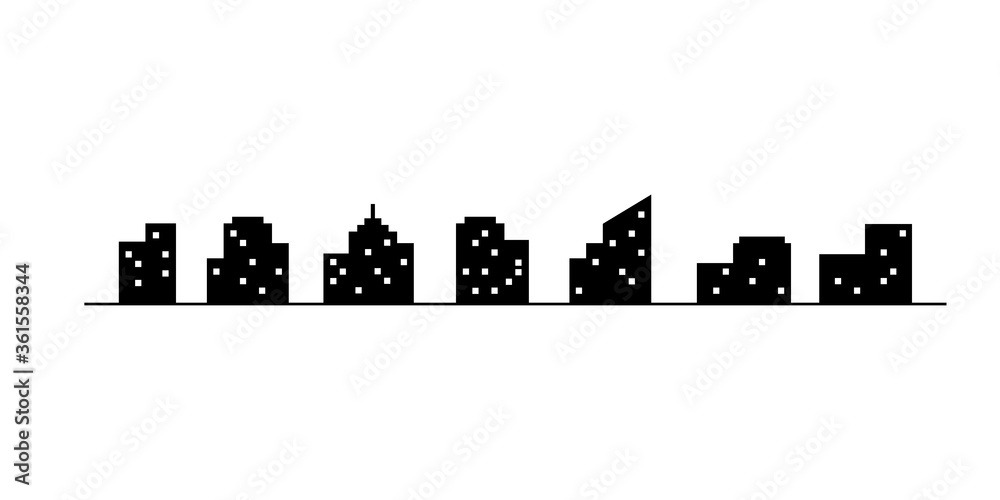 City line icon background simple design