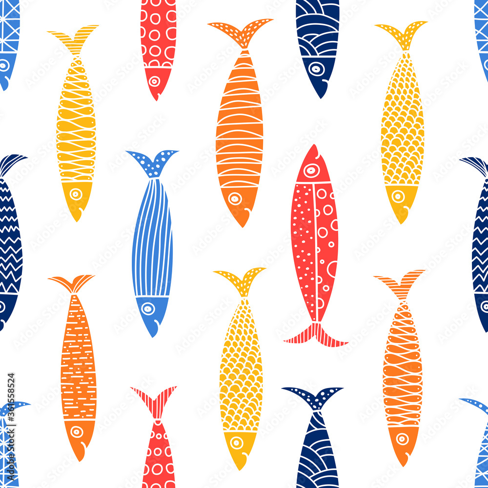 Cute fish. Kids background. Seamless pattern. Can be used in textile ...