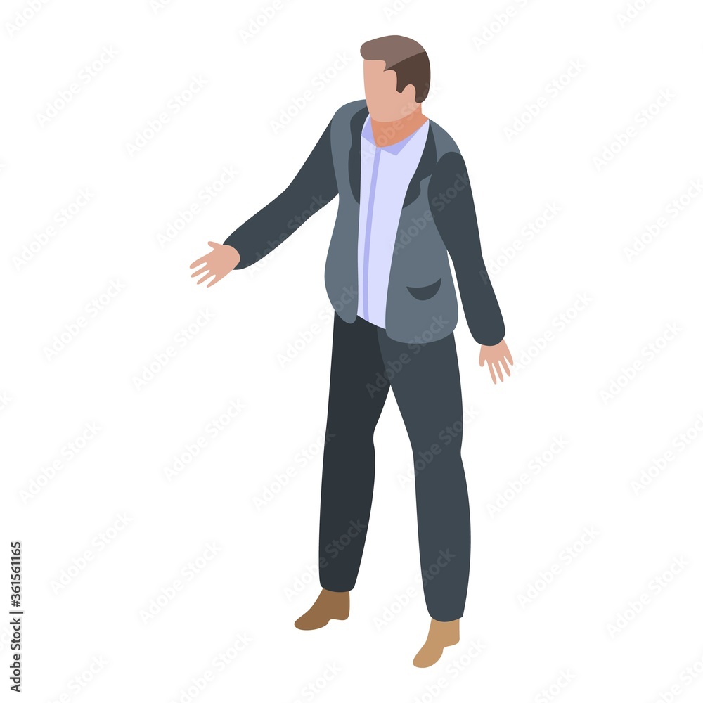 Broker advisory icon. Isometric of broker advisory vector icon for web design isolated on white background Broker advisory icon. Isometric of broker advisory vector icon for web design isolated on white background