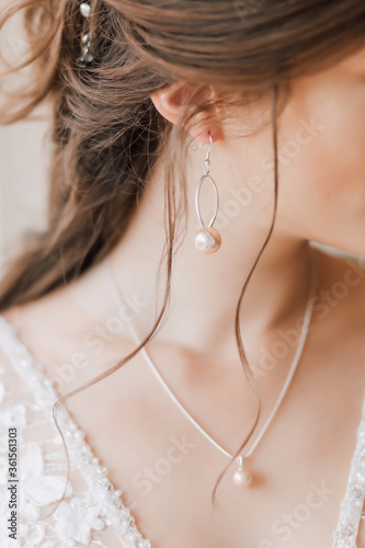 Wedding Jewelry For Bride Chain Necklace Earrings