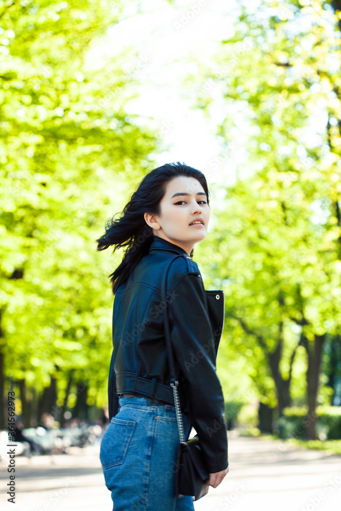 pretty young asian woman smiling cheerful in green park on summer sunny day, lifestyle people concept pretty young asian woman smiling cheerful in green park on summer sunny day, lifestyle people concept