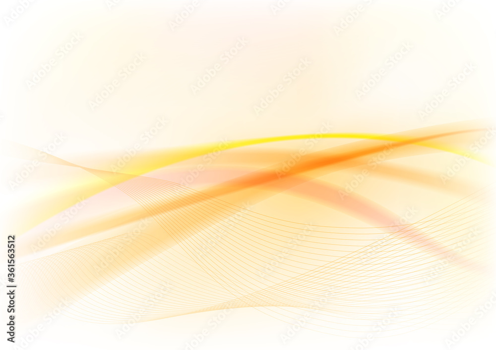 オレンジ色の幾何学模様抽象背景波形素材 Stock Vector Adobe Stock