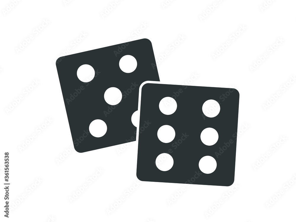 Dice icon. Casino dice vector illustration. Dice icon. Casino dice vector illustration.