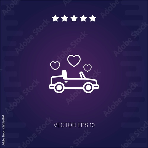 wedding car vector icon