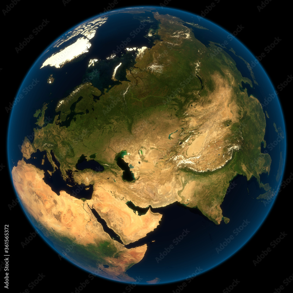 Fototapeta premium Erdkontinent Eurasien