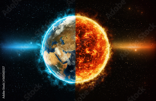 Planet aus Erde und Sonne  © vmdesignvideo