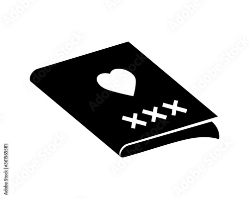 Vector illustration of sex toy on a white background. Symbol of the red item for relaxes, sex, and wellness. Template for a sex shop or erotic site.
