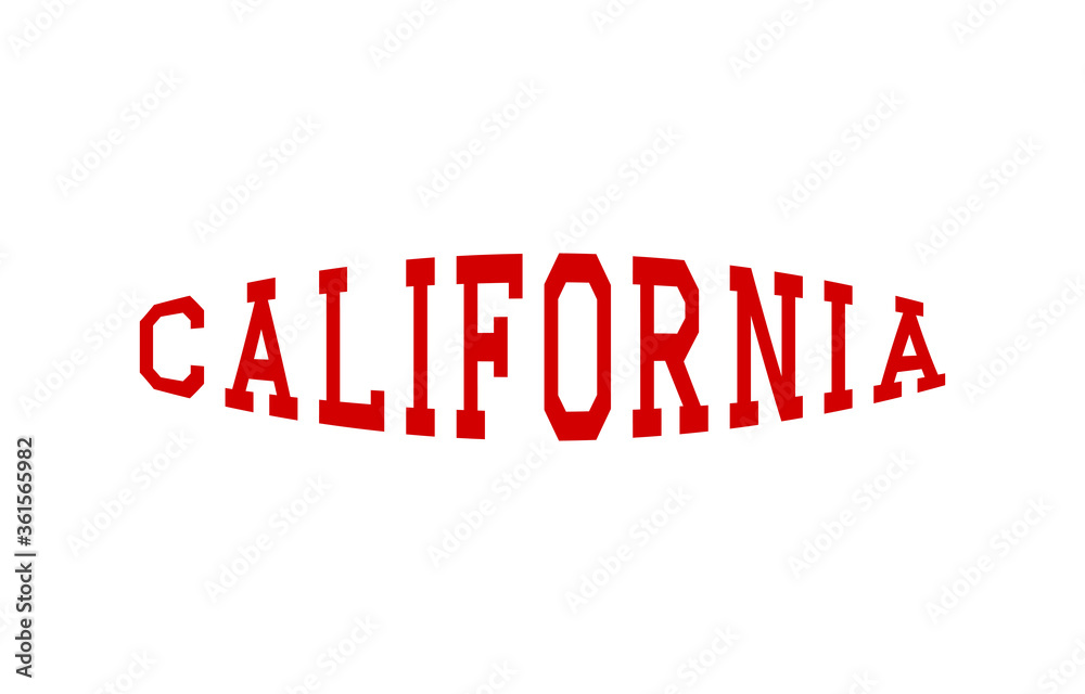 California typography design elements