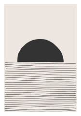 Papier peint photo Minimaliste art Art pictural contemporain aux teintes terreuses  © C Design Studio