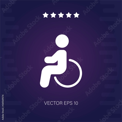 wheelchair vector icon