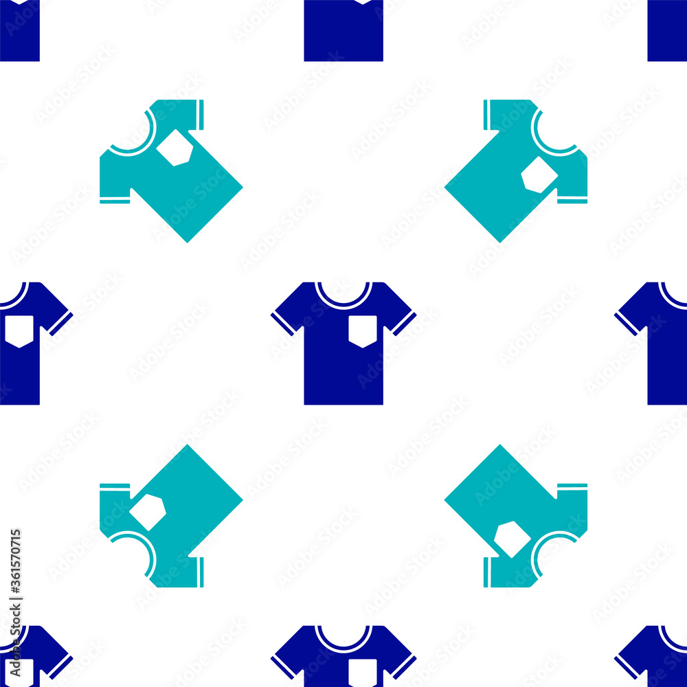 Blue T-shirt icon isolated seamless pattern on white background. Vector Illustration. Blue T-shirt icon isolated seamless pattern on white background. Vector Illustration.