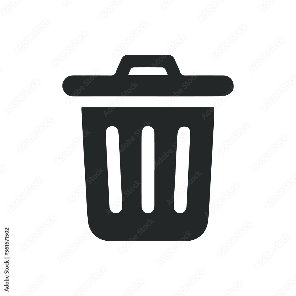 Delete icon vector, Trash can, bin, Garbage sign isolated on white background. Trendy Flat style for graphic design, Web site, UI. EPS10 Delete icon vector, Trash can, bin, Garbage sign isolated on white background. Trendy Flat style for graphic design, Web site, UI. EPS10
