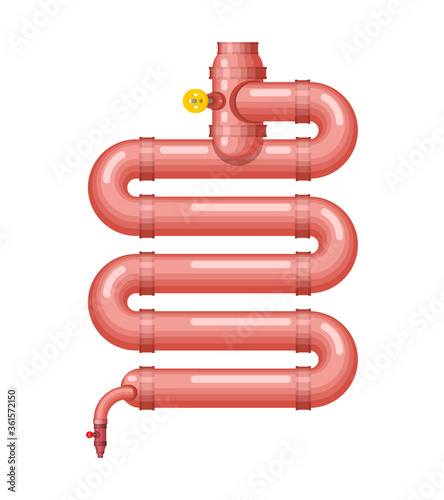 Metal intestines. Robotic internal organ. Cyborg organs. Robot gut