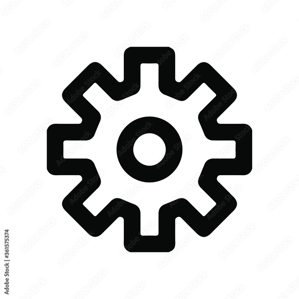 gear outline icon vector isolated gear outline icon vector isolated