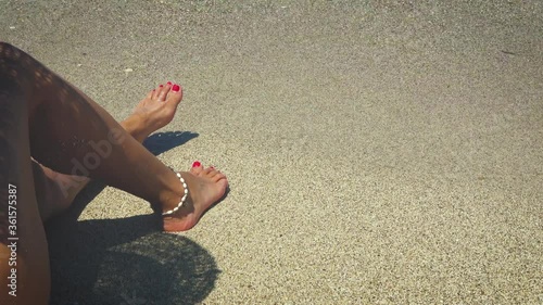Woman enjoying the beach at Greek island