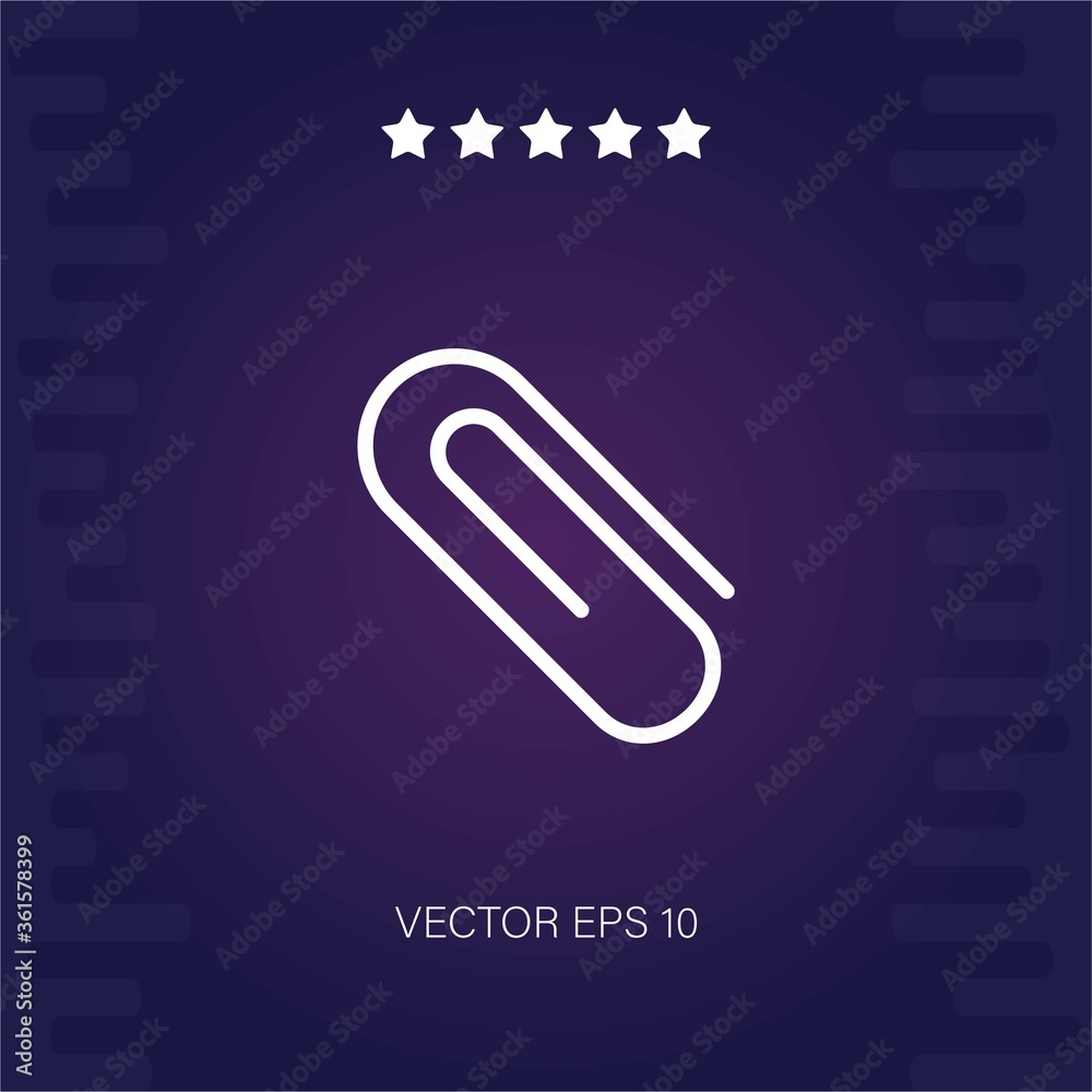 Obraz premium attachment vector icon