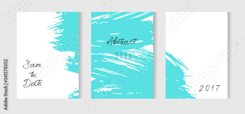 Set of creative universal cards. Hand Drawn textures. Wedding, anniversary, birthday,save the date, party. Design for banner, poster, card, invitation, placard, brochure, flyer. Vector. Isolated