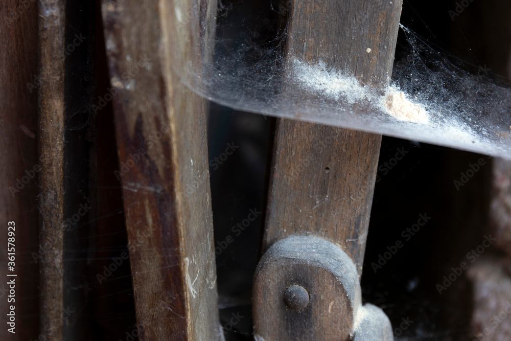 Old wooden Furniture drilled in by Wood-worms Old wooden Furniture drilled in by Wood-worms