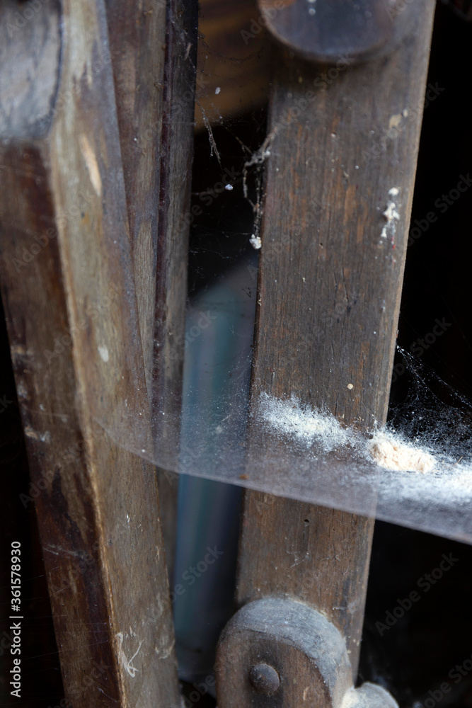 Old wooden Furniture drilled in by Wood-worms Old wooden Furniture drilled in by Wood-worms