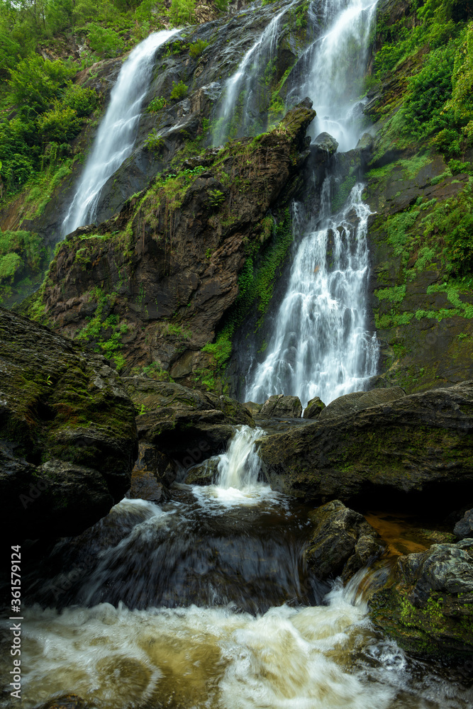 Beautiful waterfall in deep forest at National Park, Kamphaeng Phet province, Thailand. Beautiful waterfall in deep forest at National Park, Kamphaeng Phet province, Thailand.