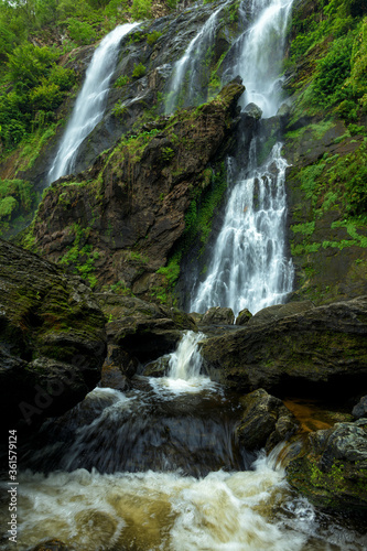 Beautiful waterfall in deep forest at National Park  Kamphaeng Phet province  Thailand.