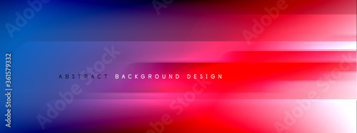 Motion concept neon shiny lines on liquid color gradients abstract backgrounds. Dynamic shadows and lights templates for text