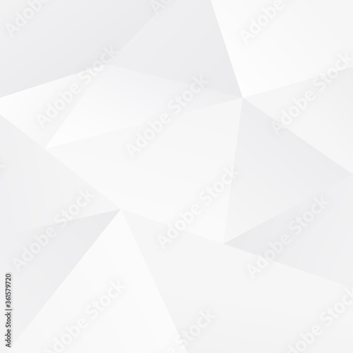 White and grey geometric abstract polygon background vector illustration.