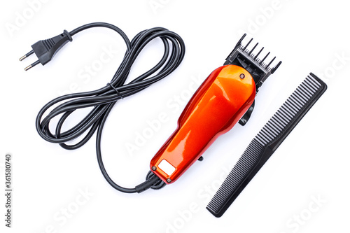 Hair clipper isolated on white background.
