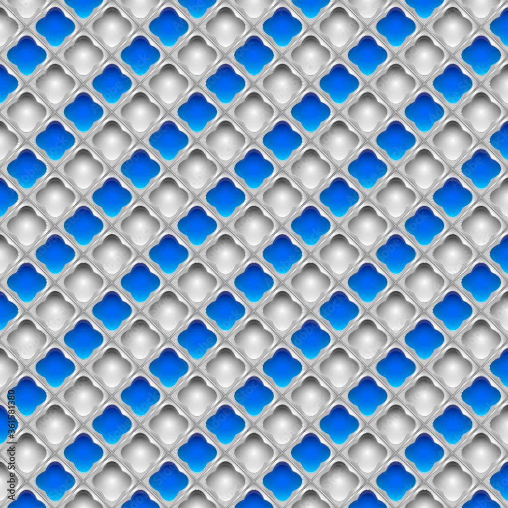 Obraz premium blue silver mosaic background - illustration