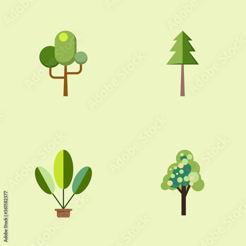 green tree with green leaves