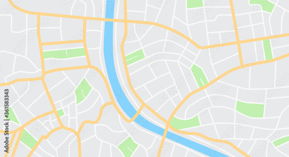 Naklejka premium Urban city map. Vector Illustration.