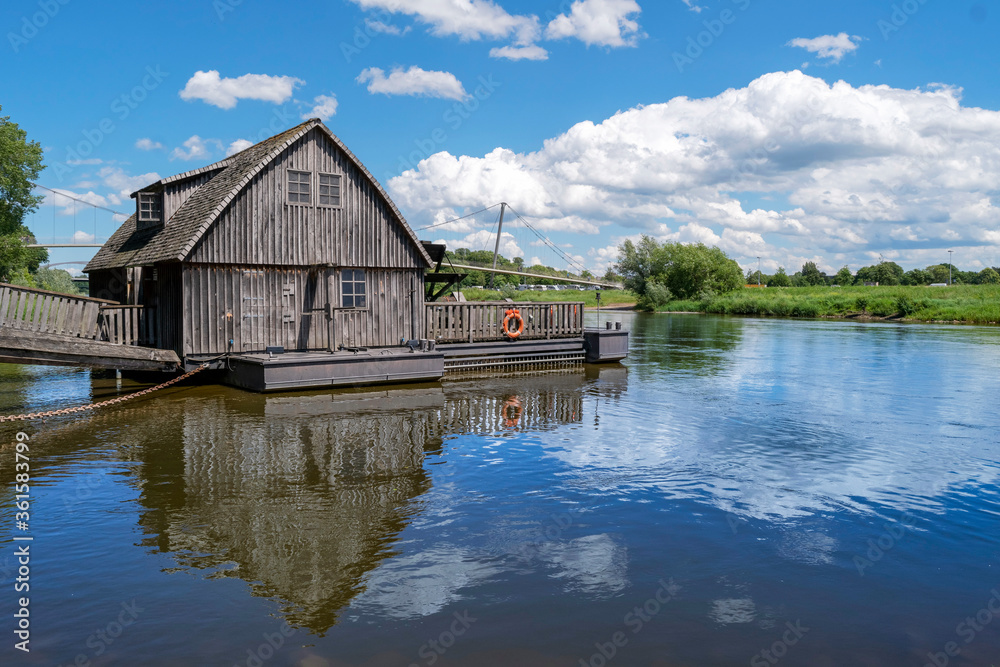 Obraz premium Schiffsmühle Minden Weser