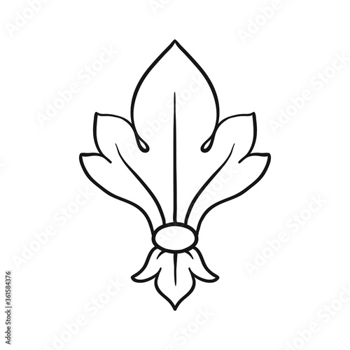 Vintage Ornament Element in baroque style with filigree and floral engrave the best situated for create frame, border, banner. It's hand drawn foliage swirl like victorian or damask design arabesque.